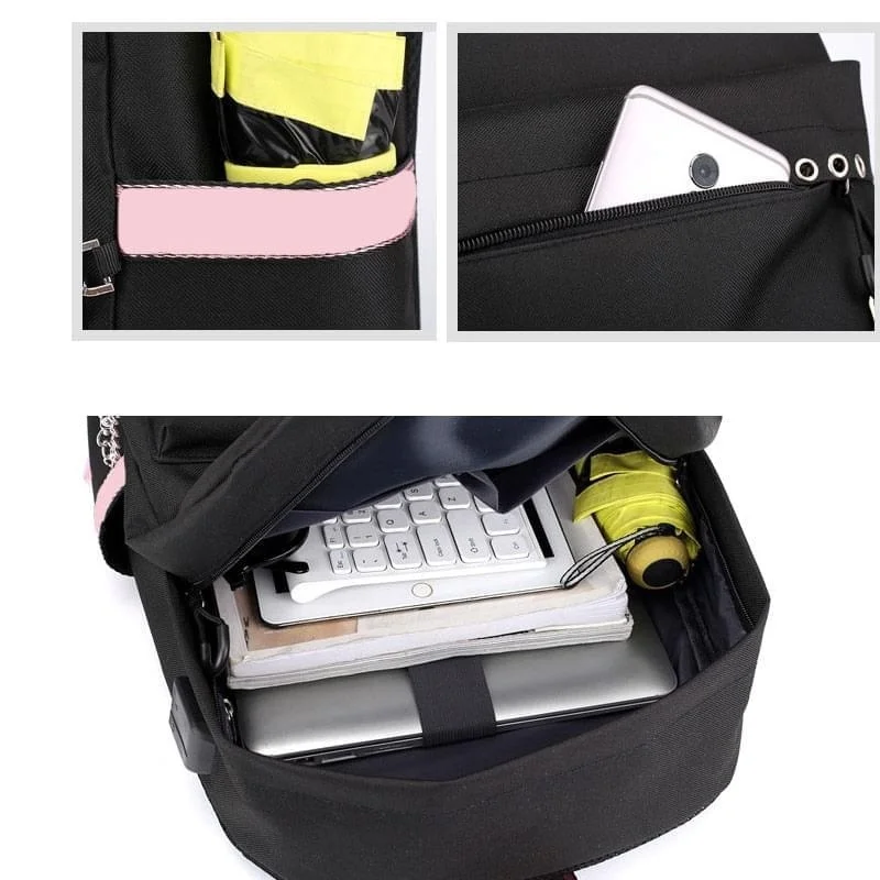 Странные Вещи USB рюкзак школьный книги Сумки вентиляторы дорожные сумки ноутбук рюкзак с цепочкой порт для наушников водонепроницаемые сумки для ноутбука