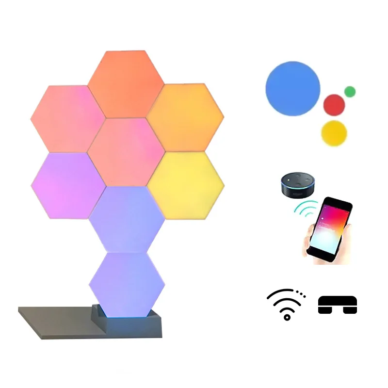 

2019 DIY Cololight Quantum Novelty Lighting Creative Geometry Assembly Smart Light APP Home Panel Lamp for Life Smart Dropship
