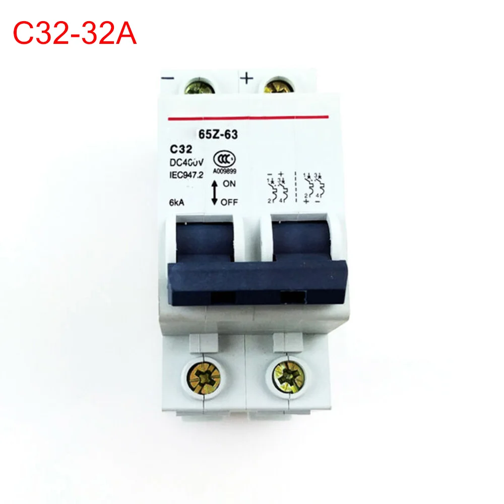 DC 400V 2P миниатюрный выключатель солнечной энергии воздушный 6A/10A/20A/32A/50A защита от