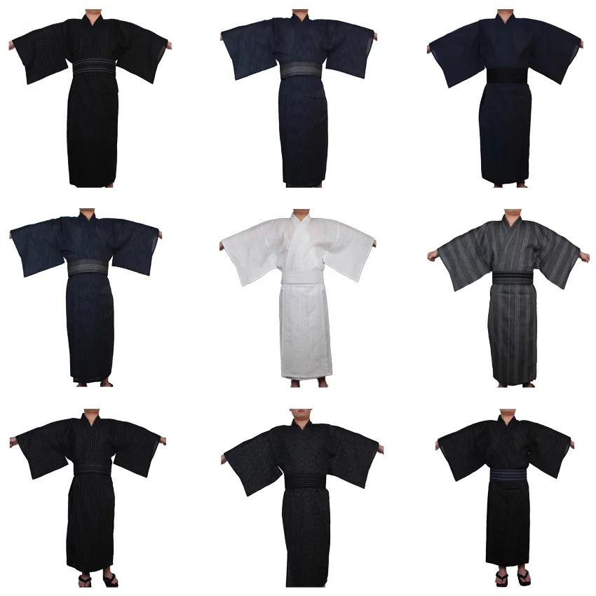 Традиционные японские Самурайские кимоно Халаты для мужчин тонкие дышащие