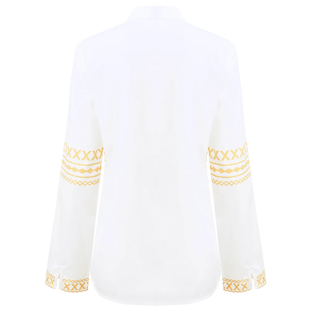 

Women Long Sleeve Loose Tops National Style Print Tee Blouse V Neck T Shirts Womens Tops Fashion Casual New Dropshipping O24