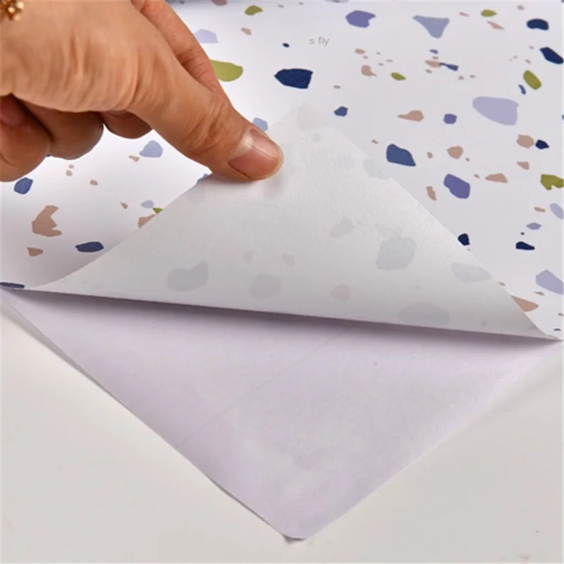 Modern PVC Self Adhesive Waterproof Wallpapers Terrazzo Peel and Stick Stickers for Kitchen Countertop Home Decals Wall Stickers 5