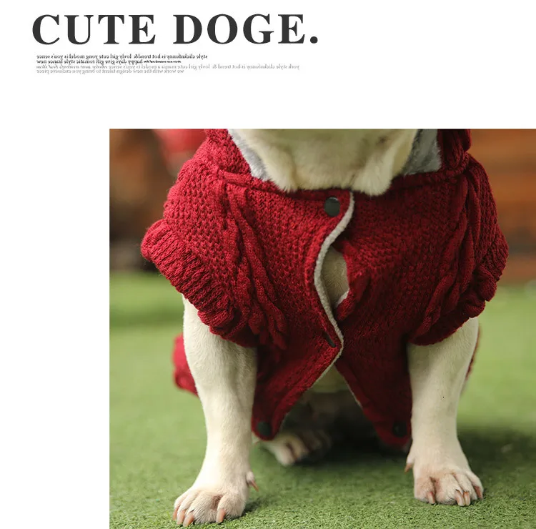 Small and Medium Dog Wool Clothes Autumn and Winter Plush Thickening Puppy Hooded Jacket Teddy Law Fighting Dog Clothes