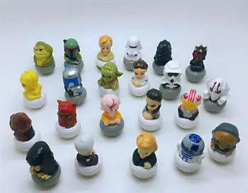 

20pcs/lot Cartoon action figure toys, star wars 3.9cm capsule dolls wholesale, children's toys tumbler, randomly sending