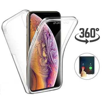 

10pcs/lot 360 Full Body Phone Case For iPhone 11 Pro MAX 11 XSMAX XR XS X 8 7 6 6S Plus 5 SE Clear Soft Back Cover