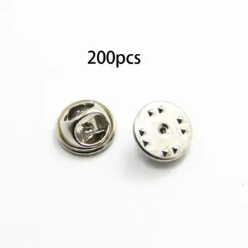 

20pcs DIY Brooch Round Clasps Pin Tie Tacks Blank Pins with Clutch Back Sliver N58F