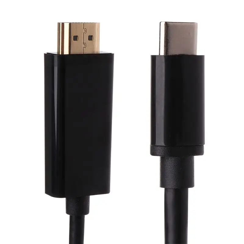 1,8 M высокая скорость Тип C к HDMI видео аудио адаптер конвертер кабель для Macbook Мобильные телефоны Samsung проекторы аксессуары D08A - Цвет: 4NB1100012-BK