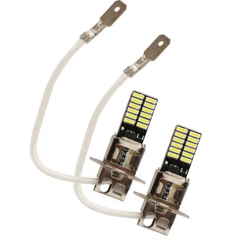 2 шт. супер яркая декодирующая противотуманная фара H3 4014 24smd Автомобильная противотуманная фара 24led передняя противотуманная фара лампа H3 Лампа
