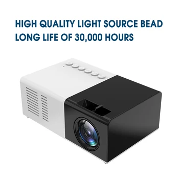

Mini Projector J9 HD Home Projector Theater Support 1080P AV USB Micro SD Card USB Portable Pocket Beamer EU Plug VS YG-300