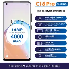 Oukitel c18 pro android 9.0 mtk6757 octa núcleo smartphone 6.55