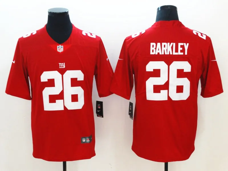 Мужчины Нью-Йорк Saquon Barkley Odell Beckham Jr Landon Collins Vapor Untouchable Limited игрок Джерси - Цвет: Бежевый