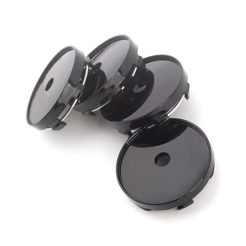 

4Pcs Black high quality ABS coated with chrome 60mm Diameter SUV Car Wheel Center Cap Covers Rim Hole Hubcap