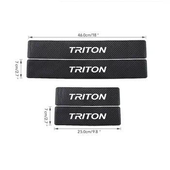 

Car Decoration Door Sill Plate Stickers For Mitsubishi Triton Carbon Fiber Protector Stickers For Car Accessories Interiors 4Pcs