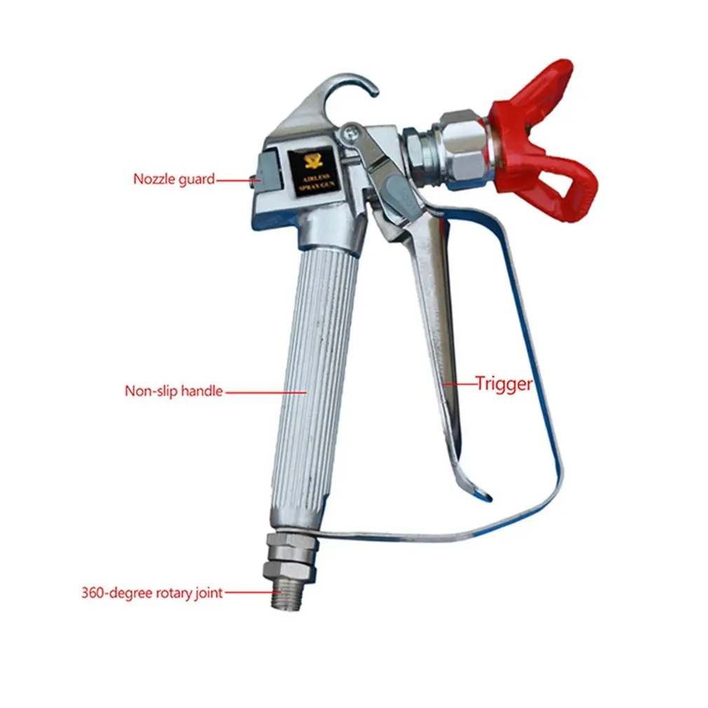 Detachable Adjustable Electric Spray Gun Handheld Latex Paint Spray Gun Airless Paint Spray Gun Airbrush Spray Tip Nozzle Guard