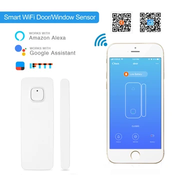 

Wireless Smart Wifi Door Sensor Window Alarm Door Security Smart Gap Sensor House Window Security Works for IFTTT
