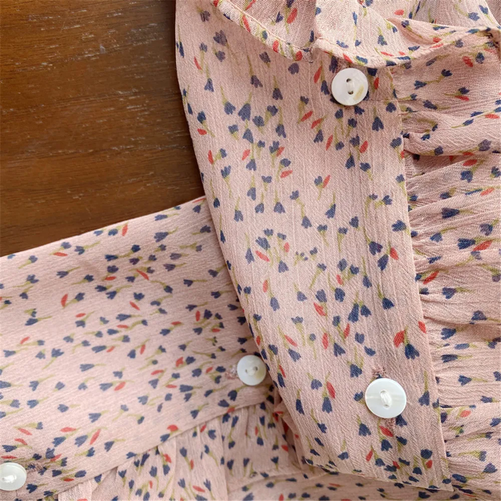 2020 Casual Vintage Chiffon Shirt Blouse Women Floral Printed Lantern Sleeve Women Tops  Blouse V Neck Blusas Mujer De Moda z669 (31)