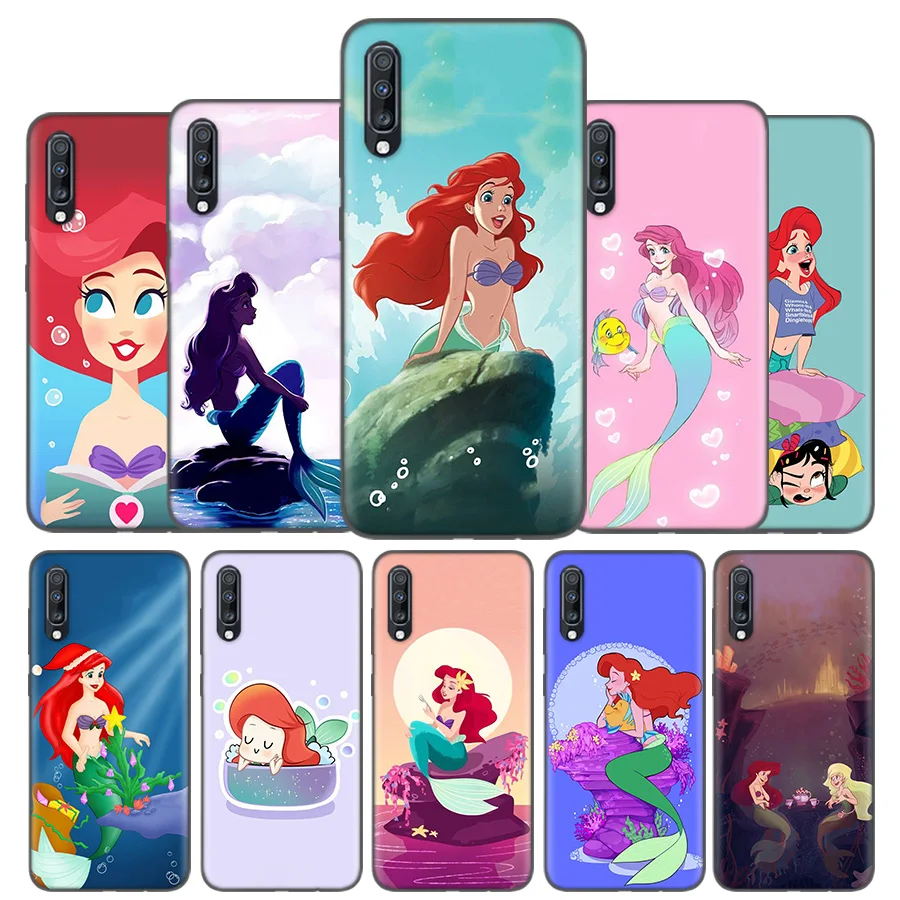 

Silicone Case Cover For Samsung Galaxy A50 A80 A70 A40 A30 A20 A20e A10 A9 A8 A7 A6 Plus 2018 Note 10 9 8 Ariel Little Mermaid