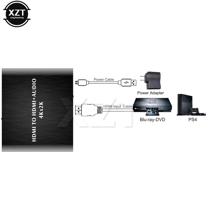 4K x 2K HDMI аудио экстрактор+ оптический TOSLINK SPDIF+ 3,5 мм стерео аудио экстрактор конвертер HDCP HDMI аудио сплиттер