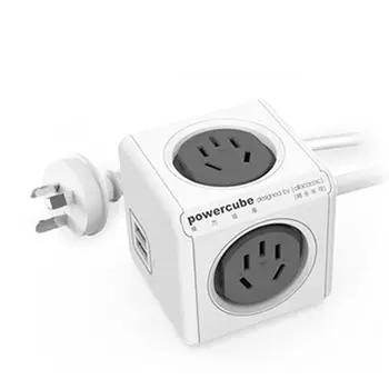 

2019 New Smart Home Power Cube Outlet Eu Plug 4 Points Without Usb Adapter Creative Green Power Strip Multi Connected Sockets