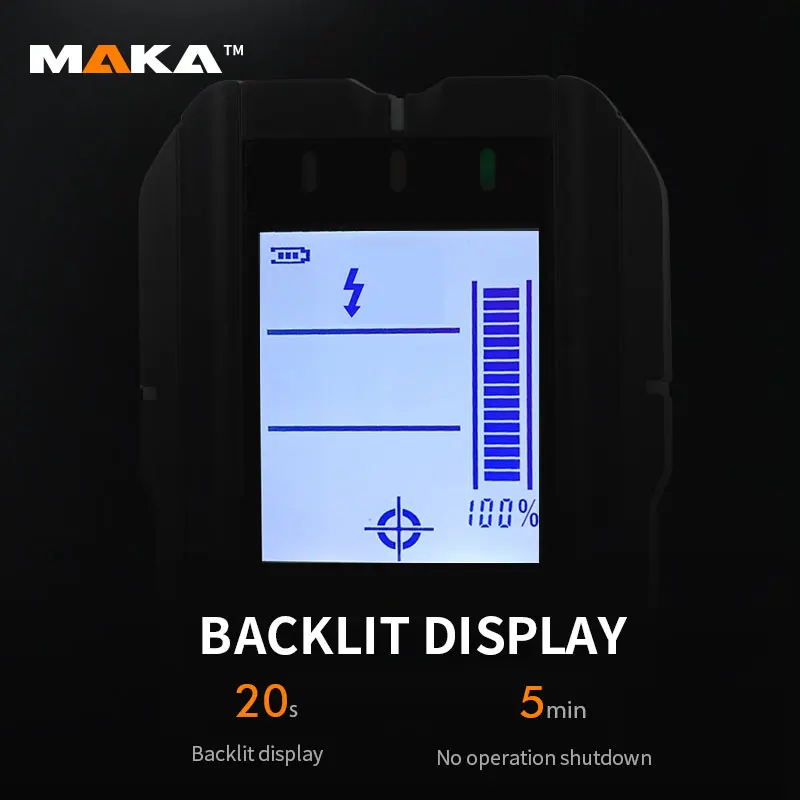 4 In1Multifunctional Digital Detector Waterproof Moisture Metal Wood Detector AC Voltage Wire Finder LCD Backlit Display MAKA