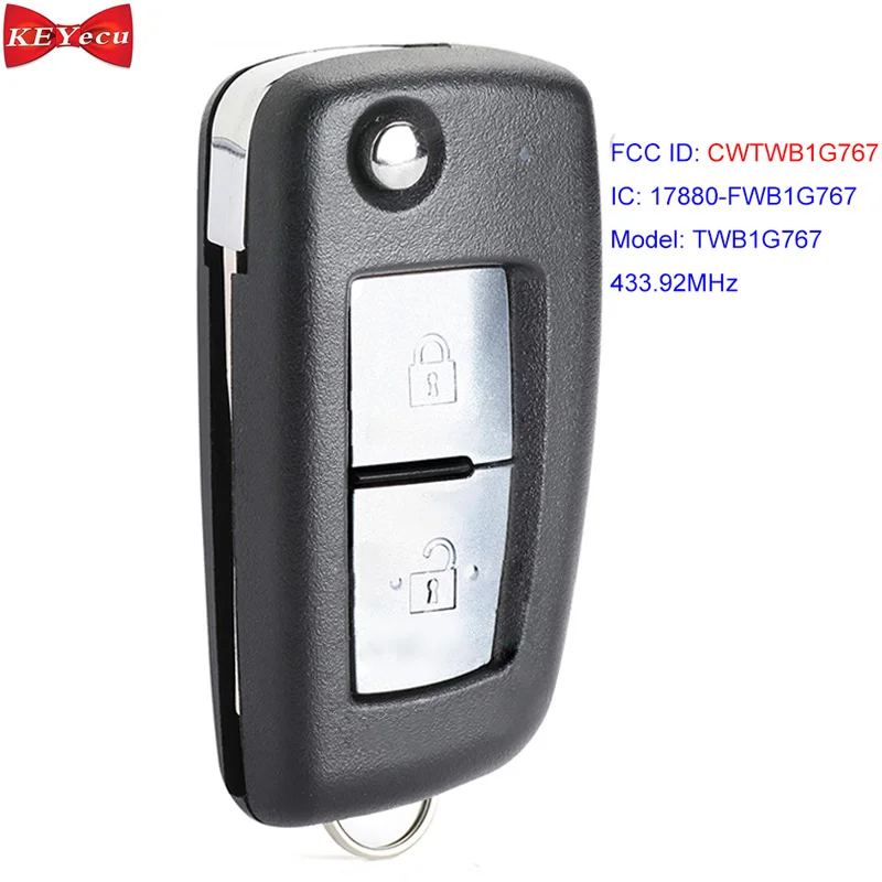 KEYECU для Nissan Juke F15 Micra Pulsar C13 Qashqai J11 X Trail дистанционный смарт ключ брелок 433 92 МГц FCC ID:
