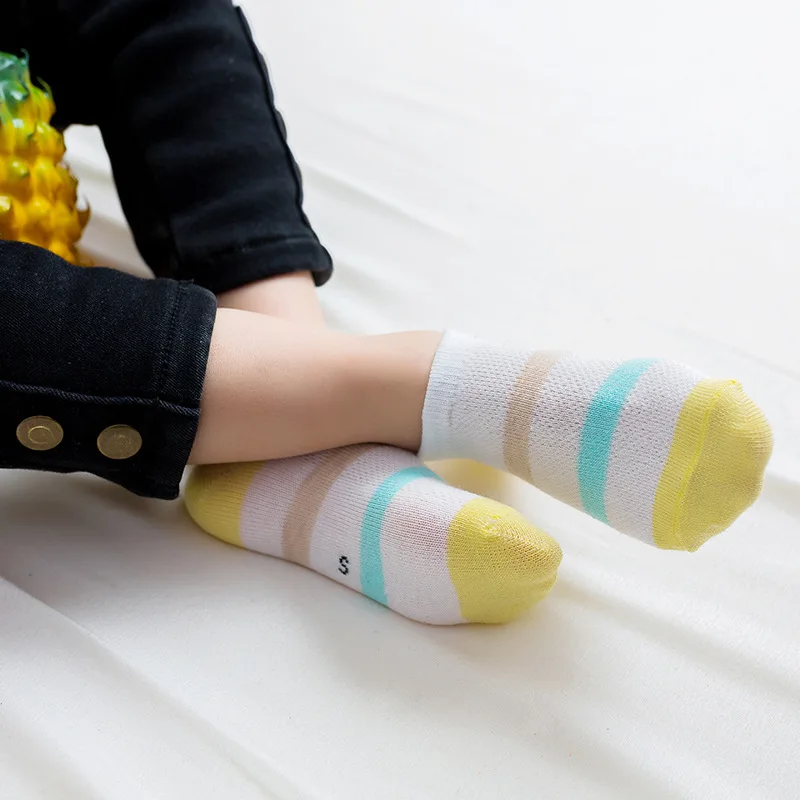Spring And Summer New Style Yatch Style Children No-show Socks Mesh Breathable Deodorizing Ultra Short Children's Socks