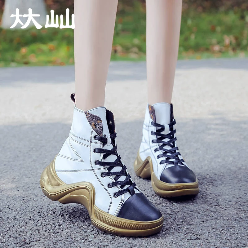 Bishen Women High Top Sneakers Female Comfortable Casual Hip Hop Shoes Outdoor Non-Slip Breathable Flats Shoe Martin Boots | Обувь