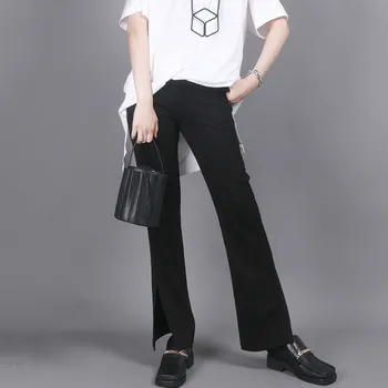 

XUXI 2020 Summer Clothes New Micro-pants Slim Slim Lower Legs Split Fashionable Women Fashionable Mop Flared Pants Pants FZ1456