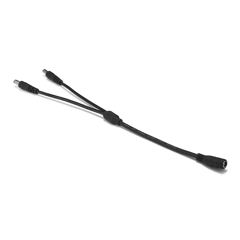 300pcs CCTV Camera 5.5*2.1mm 1 To 2 Way DC Jack Splitter Power Cable For Solar PV Plants Battery Case RGBW LED Strip Controller