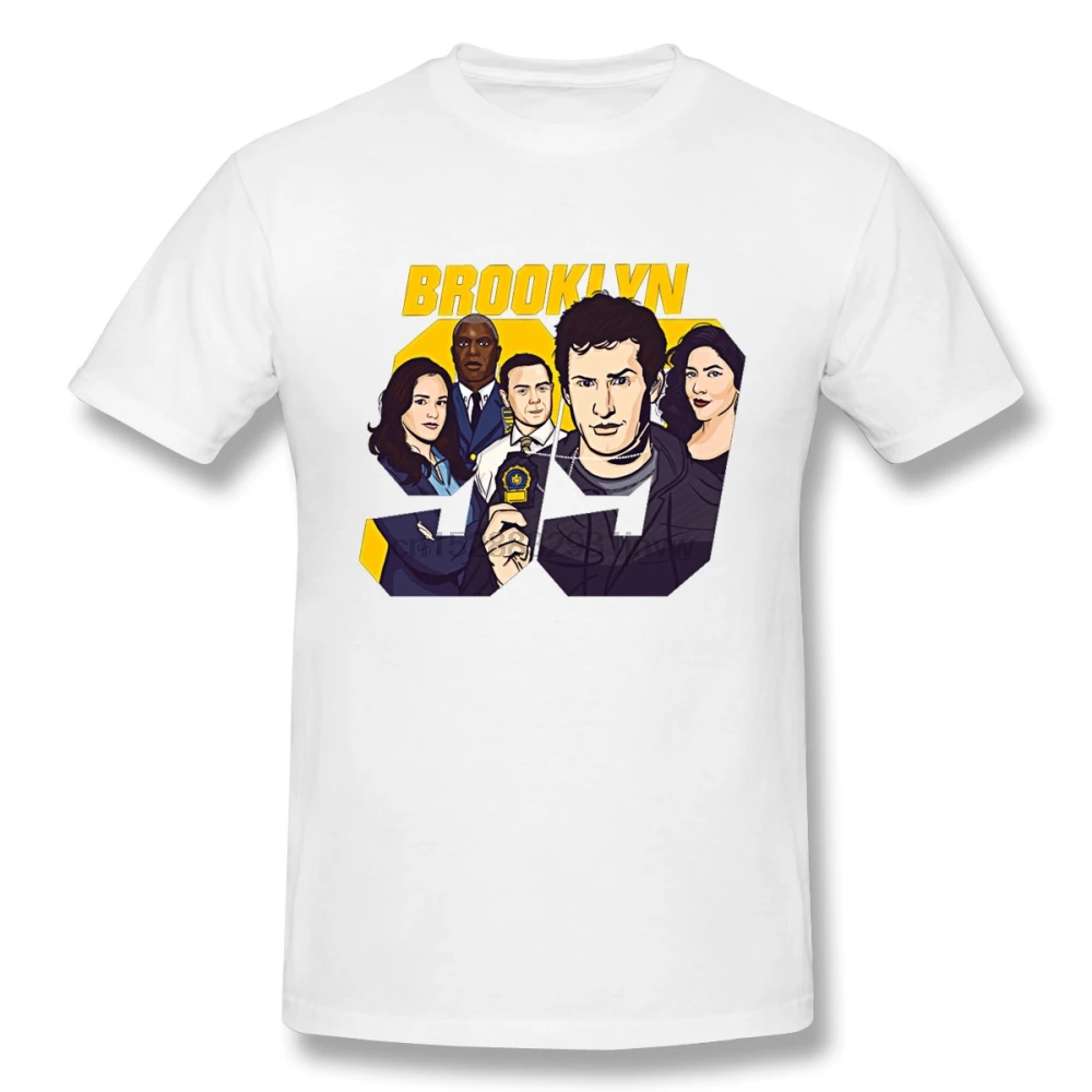 Популярного ТВ шоу Brooklyn Nine футболка Джейк Холт Бруклин 99 Homme уличной моды S
