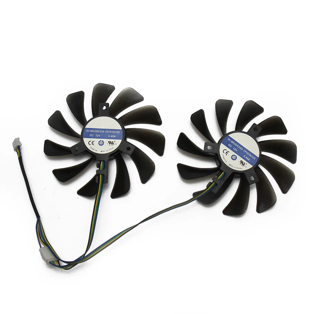 2 шт./лот 95 мм FDC10U12S9-C CF1010U12S VEGA 64 56 двойное издание для XFX AMD Radeon VEGA56 VEGA64 RX590 видеокарта вентилятор охлаждения