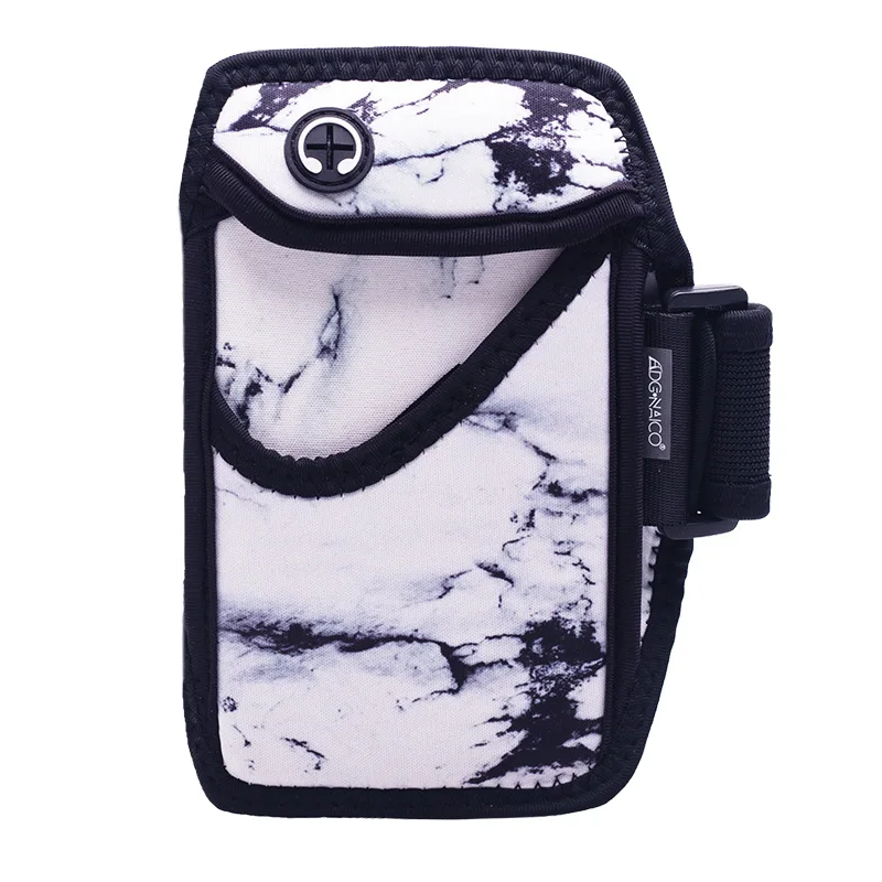 White Running Bag Vilead, водонепроницаемая Неопреновая мягкая сумка для бега, прочная, уличная, модная, мужская, женская, для фитнеса, сумка на руку, Спортивная, для мобильного телефона, с держателем для карт, сумка - Цвет: White Running Bag