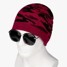 Шапка бини Зимняя шерстяная теплая Кепка для бега s на открытом воздухе для велоспорта Лыжная шапка унисекс камуфляжная теплая Кепка ветрозащитная