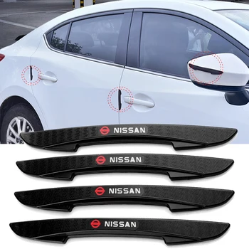 

4PCS Car Door Edge Protector Bumper Rearview Mirror Scrape Guard Sticker for Nissan Nismo Tiida Teana Skyline Juke X-trail etc