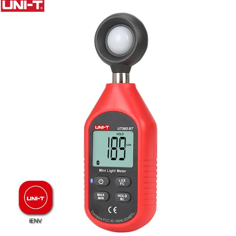 UNI T UT383BT цифровой Luxmeter Bluetooth мини светильник меритель освещенности оборудование