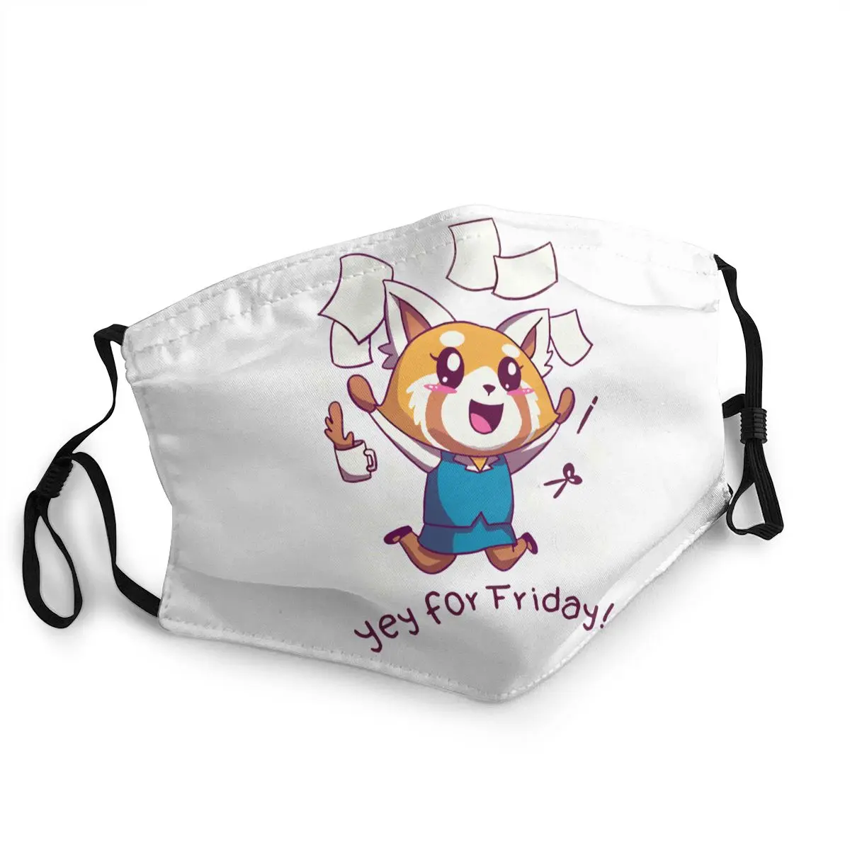 Маска для лица Aggretsuko противотуманная Пылезащитная взрослых|Мужские