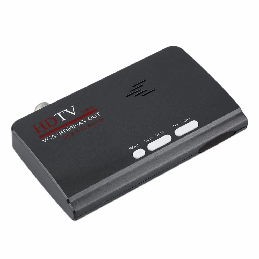 ЕС цифровой наземный HDMI 1080P DVB T/T2 ТВ приставка VGA AV CVBS тюнер приемник с пультом