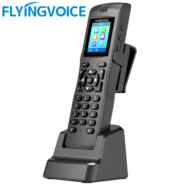 Telefone sem fio do ip de flyingvoice wi-fi, telefone sem fio do ip da faixa