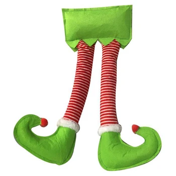 

45 x 20cm Car Elf Leg Christmas Hanging Ornament Auto Hanging Christmas Decorations Festive Party Supplies FP8