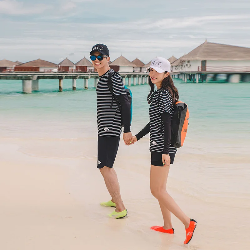 

New Style Couples Male Two-Piece Women's Two-Piece Set Long Sleeve Split Type Slimming Sun-resistant Jellyfish Clothing Outdoor