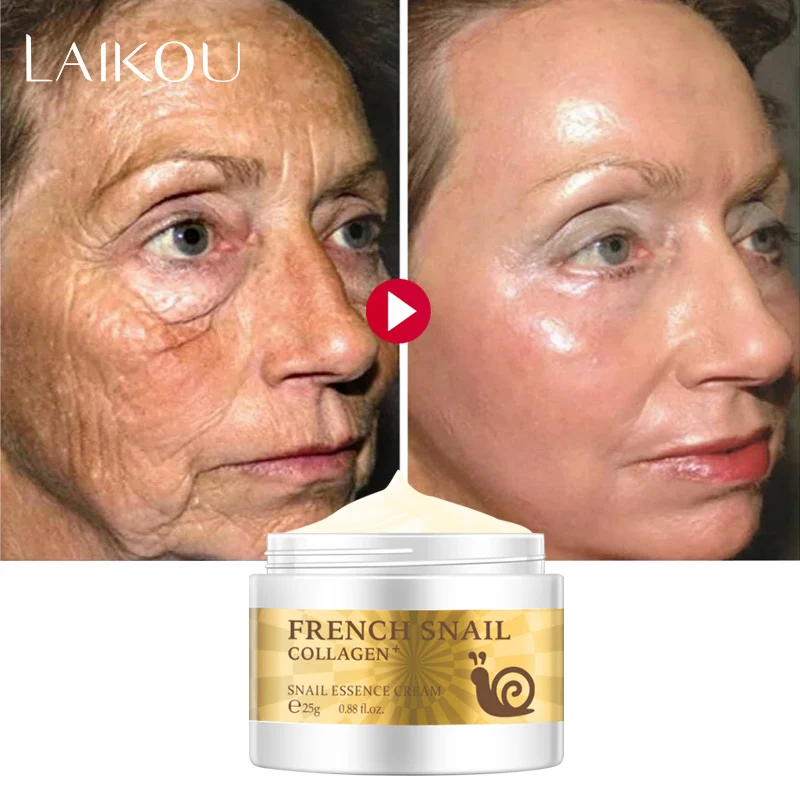 

LAIKOU Snail Face Cream Collagen Anti-Wrinkle Whitening Essence Hyaluronic Acid Moisturizing Anti-Age Nourishing Serum Skin Care