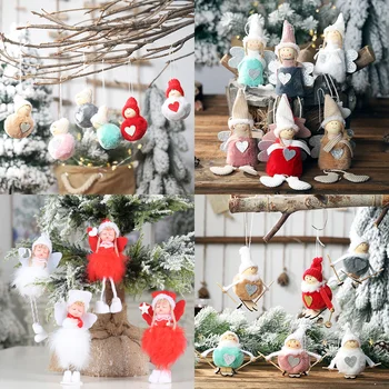 

2021 New Year Christmas Angel Dolls Cute Xmas Tree Ornament Noel Deco Christmas Decorations for Home Decor Party Kid Gift