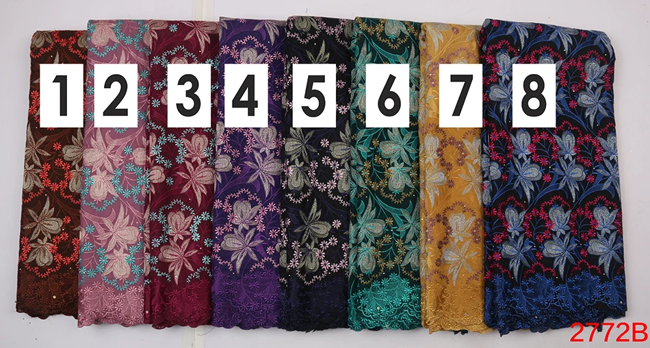 Swiss Voile Lace In Switzerland Cotton Lace High Quality Embroidery African Dry Lace Fabric For Nigeria Man Lace Fabric QF2772B