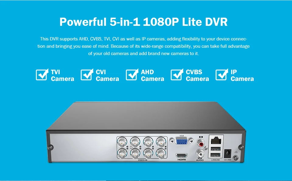 ANNKE 1080P CCTV камера DVR система 4 шт. Водонепроницаемая 2.0MP HD-TVI камера с пулей домашний комплект видеонаблюдения Обнаружение движения