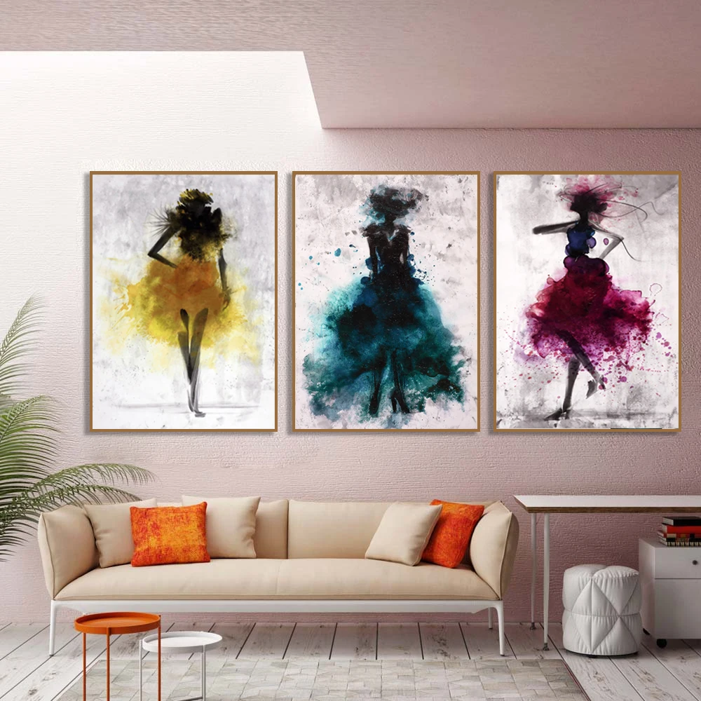 Giraffe in Dress Classical Canvas Paintings On the Wall Art Posters And Printing Wall Pictures for Living Room Home Unstertched