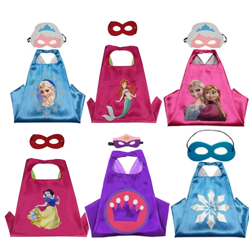

Halloween Christmas Superhero Two-Piece Cloak Cartoon Costume Hero Game Costume Cape with Mask for Kids Birthday Cosplay