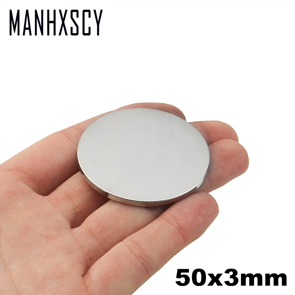 Rara para Ofícios Cola o Ímã Neodímio Diâmetro x 3mm Ímãs Fortes Disco Minúsculo Ndfeb Terra Modelos Geladeira Que 50x3mm 10pcs N35 50mm