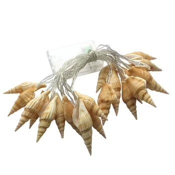 

Top-Mediterranean Style LED String Light Natural Sea Shell Conch Handmade Creative Diy String Lights Led Lights Room Decoration