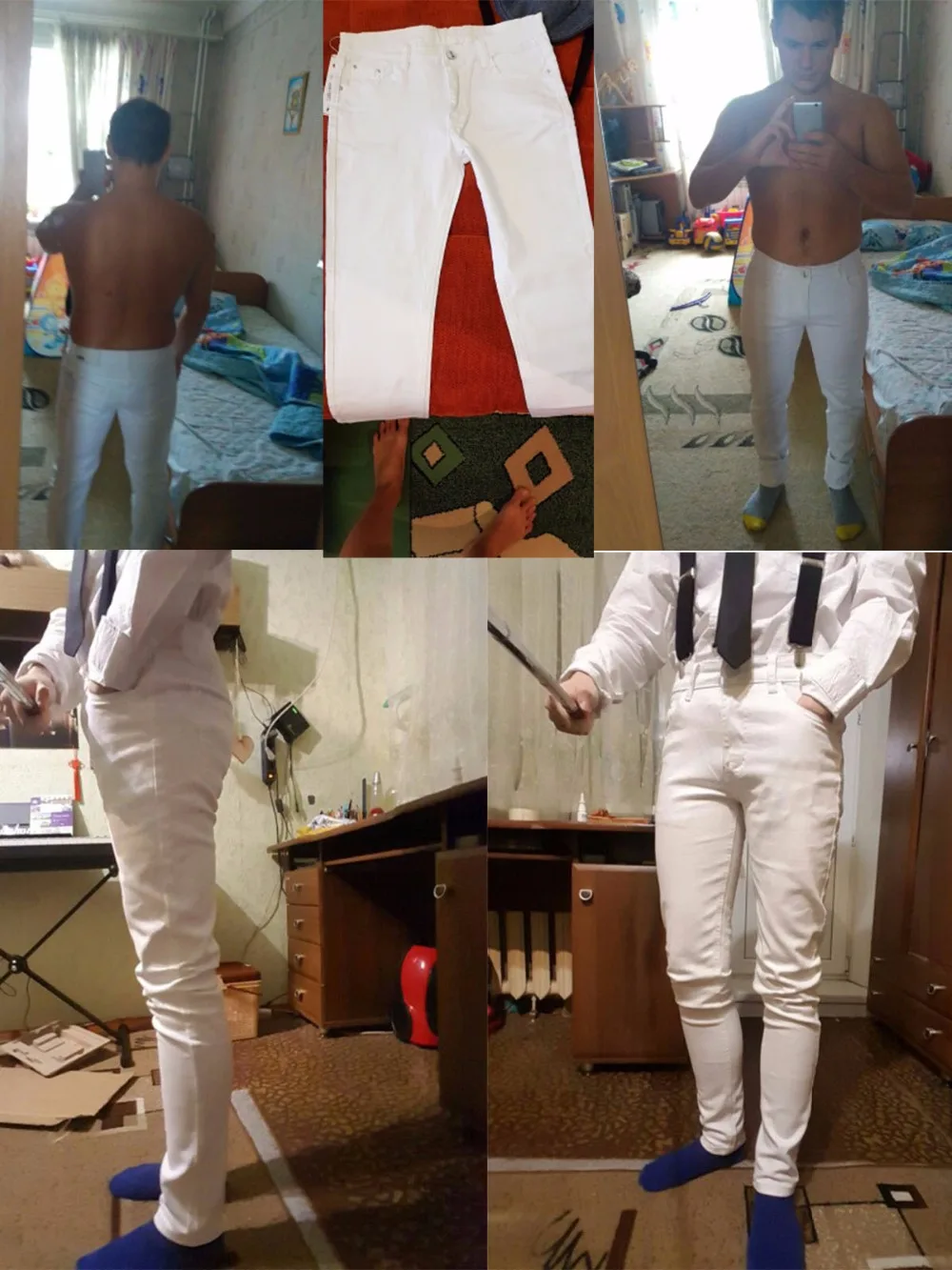 2019 Men Stretch Jeans Fashion white Denim Trousers For Male Spring And Autumn Retro Pants Casual Men's Jeans size 27-36 2019 Men Stretch Jeans Fashion white Denim Trousers For Male Spring And Autumn Retro Pants Casual Men's Jeans size 27-36