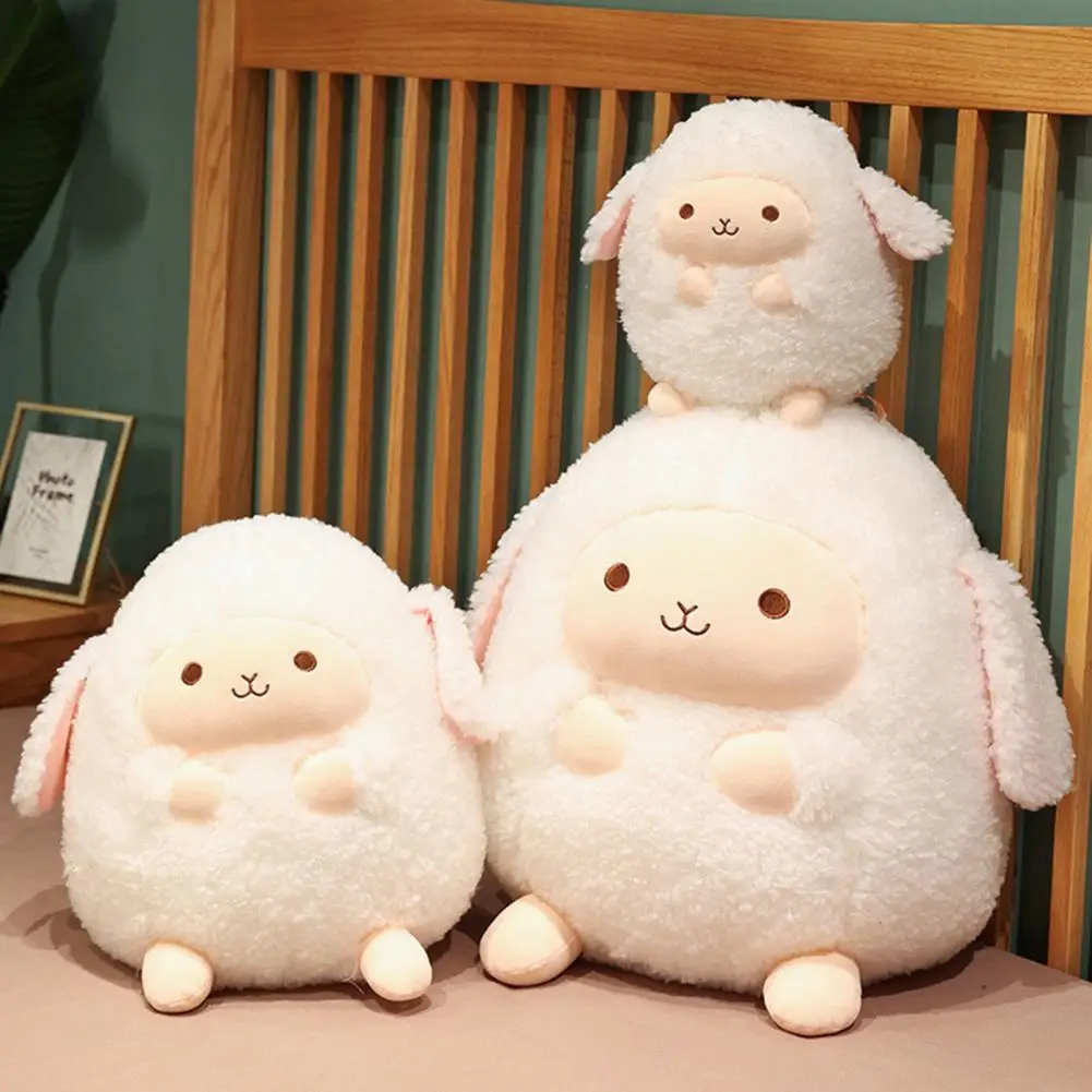 Stuffed Sheep Doll Full Filling Sleeping Accompany Elastic Cute Plush Cushion for Entertainment | Игрушки и хобби